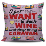 White Wine & Caravan Pillow Covers