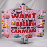 Bacardi & Caravan Hooded Blanket - Pink