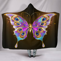 Golden Butterfly Hooded Blanket