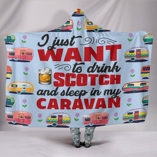 Scotch & Caravan Hooded Blanket - Blue