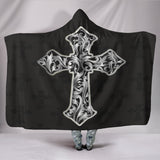 Silver Cross Hooded Blanket