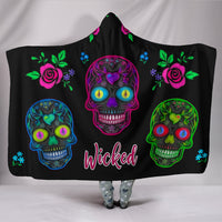 Wicked Skulls Hooded Blanket
