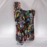 Horror Movie Collage Hooded Blanket