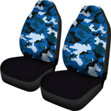 Blue Camouflage Car Seat Covers