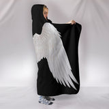 White Angel Wings Hooded Blanket