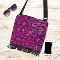 Purple Flower Mandala Boho Bag