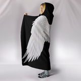 White Angel Wings Hooded Blanket