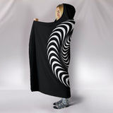 Psychedelic Om Hooded Blanket - Black