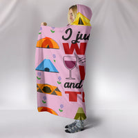 Wine & Tent Hooded Blanket - Pink