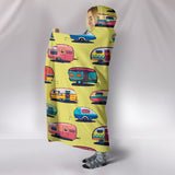 Caravan Hooded Blanket - Yellow
