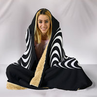 Psychedelic Om Hooded Blanket - Black